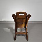 4 X Brutalist Oak Dining Chairs / 60's thumbnail 21