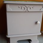 Vintage Brocante Houten Kastje, Halkastje, Nachtkastjes thumbnail 6