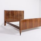 Italian Mid-Century Carved Wood Double Bed Frame, 1950’S thumbnail 3