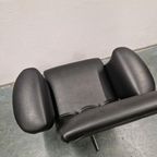 Goldsiegel Vintage Draaifauteuil Zwarte Draaistoel Jare 60 thumbnail 2