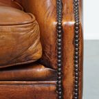 Unieke Set Van 4 Schapenleren Clubfauteuils Met Prachtige Kleuren En Een Comfortabele Zit thumbnail 15