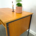 Fineer Hellerau Design Vrijstaand Bureau Met Lades Vintage thumbnail 14