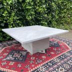 Vintage Carrara Marmeren Salontafel 100X100Cm thumbnail 11