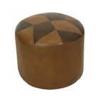 Ronde Vintage Poef Bruin Stermotief Skai Sixties thumbnail 6