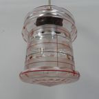 Art Deco Hanglamp Met Roze Glazen Kap thumbnail 9