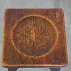 Antieke Massief Eikenhouten Engelse Kruk/ Stool Van Gaskell & Chambers Ltd thumbnail 7