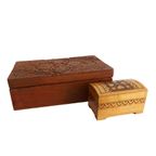 Vintage Houten Bewerkt Kistje,  Bulgarije Jaren '60 thumbnail 3