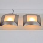 Vintage Wandlamp Vibia Design Glas Metaal Regency '80 Lamp thumbnail 5