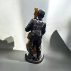 Retro Vintage Beeld Muzikant Met Contrabas thumbnail 6