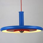 Geweldige Fog & Morup Xl Hanglamp - Model Optima Blauw En Rood - Ontworpen Door Hans Due thumbnail 2