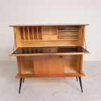 Secretaire Met Schuifdeuren Op Ranke Poten, Jaren 50 thumbnail 16
