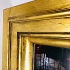 Brocante Spiegel In Goudkleurige Lijst thumbnail 12