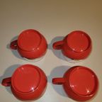 4 Vintage Rode Melitta Theetassen thumbnail 4