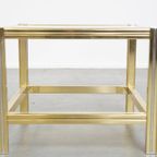Mooie Vintage Hollywood Regency Design Bijzet/ Salontafel Met Een Glazen Blad thumbnail 9