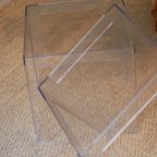 Paar Plexiglas Bijzettafels thumbnail 7