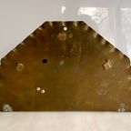 Unieke Vintage "Open Haard" Tafellamp Van Koper & Messing thumbnail 6
