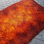 Vintage Vloerkleed Jaren 70 Oranje Retro Vloerkleed Kleed thumbnail 5