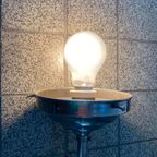 Art Deco Hanglamp / Schoollamp Met Opaline Glazen Bol thumbnail 4