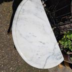 Antieke Console, Sidetable, Wandtafel Met Bijbehorende Spieg thumbnail 4