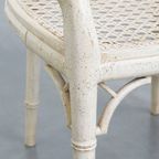 Gezellige Vintage Jaren 70 Design Stoel Van Jonathan Adler Gemaakt Van Riet En Bamboe thumbnail 12