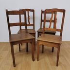 Vintage Houten Bistrostoelen Boeren Café Stoelen Eetkamerstoelen thumbnail 5