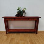 Antieke Vintage Landelijke Sidetable, Muurtafel, Bijzettafel thumbnail 7