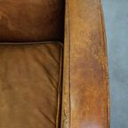 Comfortabele Set Vintage Schapenleren Design Fauteuils/ Armchairs Met Mooie Kleuren thumbnail 10