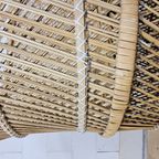 Vintage Geweven Rotan / Rattan Stoel / Luie Bohemian Stoel ( Lazy Rotan Chair ) thumbnail 12
