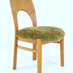 Set 4 Eiken Deense Eetkamerstoelen Vintage Reupholstered thumbnail 10