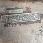 Set Van 4 Rode Houten Stoelen Door Jacob & Josef Kohn Uit Oostenrijk 1900 thumbnail 5