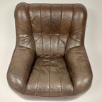 Vintage Lederen Fauteuil, 1982 thumbnail 9