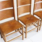 Vintage Italiaanse Eetkamer Stoelen Carlo Scarpa 1970S, Set Van 6 thumbnail 3