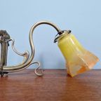 Art Nouveau Bronzen Wandlamp, Jaren 1900 thumbnail 15
