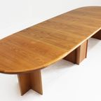 Vintage Danish Large Oval Extendable Dining Table Xl 1960s thumbnail 6