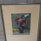 Raymond Van Hoeck "Bloemenstilleven" 1922-1992. thumbnail 3