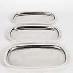 Alessi - Design Vitale-Mazzeri - Serveerblad - Dienblad - 3 Stuks - Italie - 3E Kwart 20E Eeuw thumbnail 2