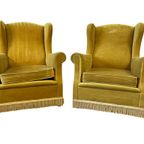 Set Van 2 Vintage Clubzetels / Fauteuils / Éénzitten thumbnail 8