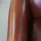 Statige, Charmante Schapenleren Clubfauteuil, Correcte Afwerking Met Siernagels thumbnail 7