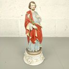 Antiek Biscuit Beeld St. Jozef thumbnail 5