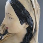 Art Deco Madonna Maria Beeld  Borstbeeld thumbnail 6