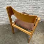 Vintage Stoelen (8) Hout Met Bijzondere, Gebogen Rugleuning thumbnail 5