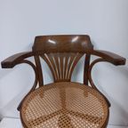 Thonet Stijl Webbing Bureaustoel (Kapiteinsstoel, In Hoogte Verstelbaar)) thumbnail 6