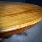 Antieke Ronde Houten Eettafel thumbnail 8