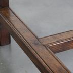 Tijdloze Antieke Engelse Pinewood Eettafel Voor 6 Tot 8 Met Een Eiken Onderstel thumbnail 12