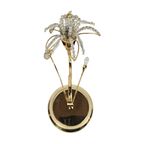 Hollywood Regency Stijl - Messing - Verguld - Kristal - Wandlamp - 80S thumbnail 2
