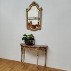 Barok Rococo Wandconsole Sidetable Met Marmer Blad En Spiegel 04 thumbnail 7