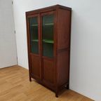 Vintage Antieke Boekenkast Wandkast Servieskast Kast Vitrinekast. thumbnail 4
