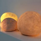 Set Of 3 'Dora' Moon Rock Lamps By Andre Cazenave For Atelier A France 1969 thumbnail 7