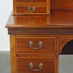 Zeer Mooi, Stijlvol En Origineel Engels Empire Stijl Bureau Uit Eind 19e Eeuw thumbnail 3