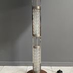 Glass Base Floor Lamp With Silk Shade By Richard Essig For Besigheim 1970S thumbnail 8